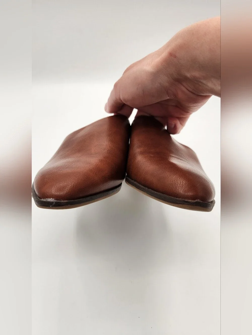 Catherine Malandrino ASOS Point Toe Asymmetric Mule Brown Size 7.5 - Picture 7 of 10